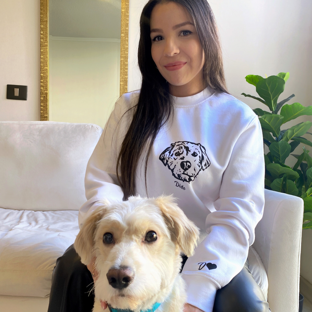 Polerón con la cara de tu perrito o gato + Foto impresa de REGALO + Envío GRATIS (Unisex)