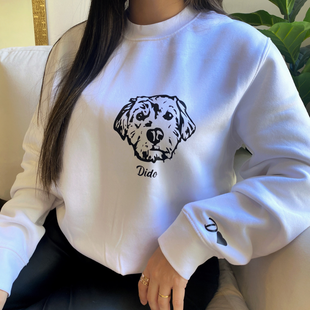 Polerón con la cara de tu perrito o gato + Foto impresa de REGALO + Envío GRATIS (Unisex)