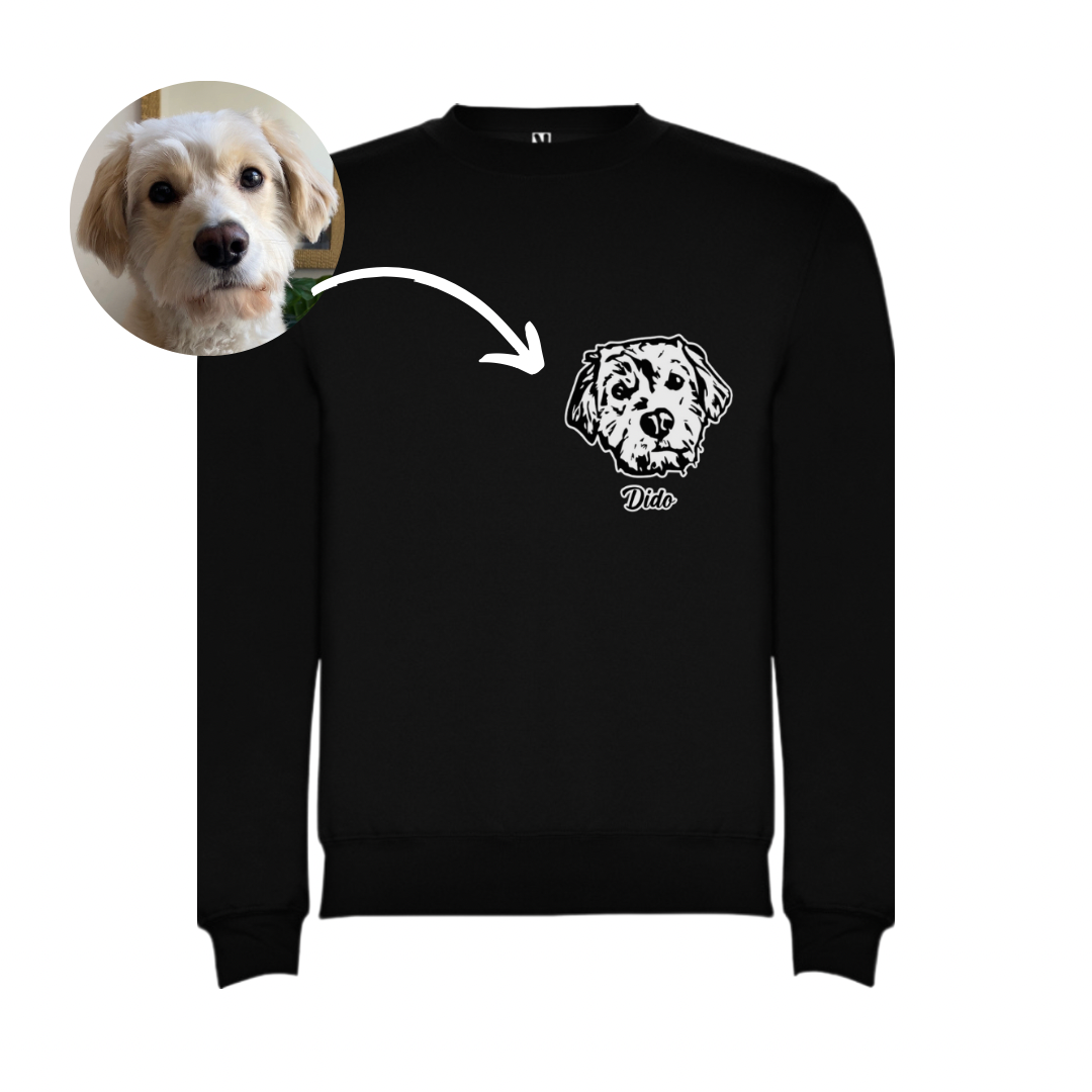 Polerón con la cara de tu perrito o gato + Foto impresa de REGALO + Envío GRATIS (Unisex)