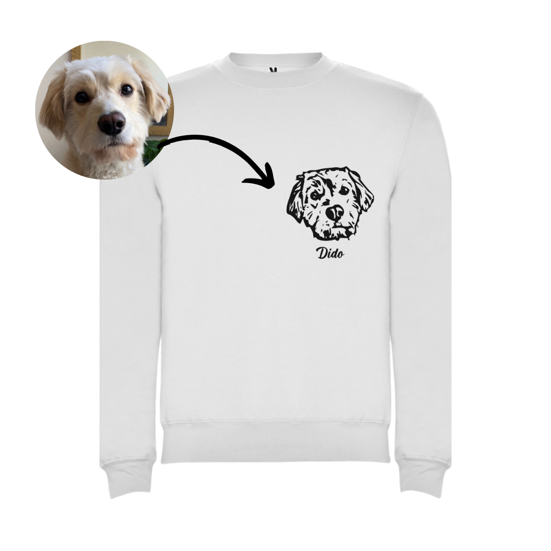 Polerón con la cara de tu perrito o gato + Foto impresa de REGALO + Envío GRATIS (Unisex)
