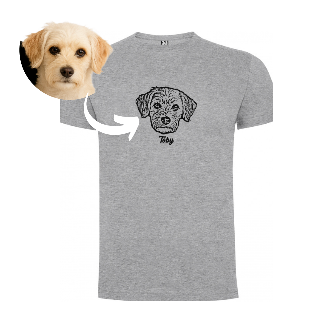 Polera para niñ@ personalizada con la cara de su peludito 🐾+ Foto impresa de REGALO