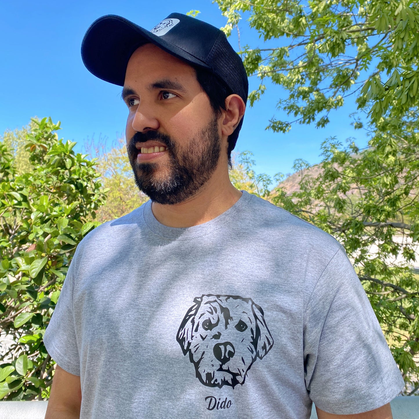 Polera con la cara de tu perro o gato + Foto impresa de REGALO (Unisex)