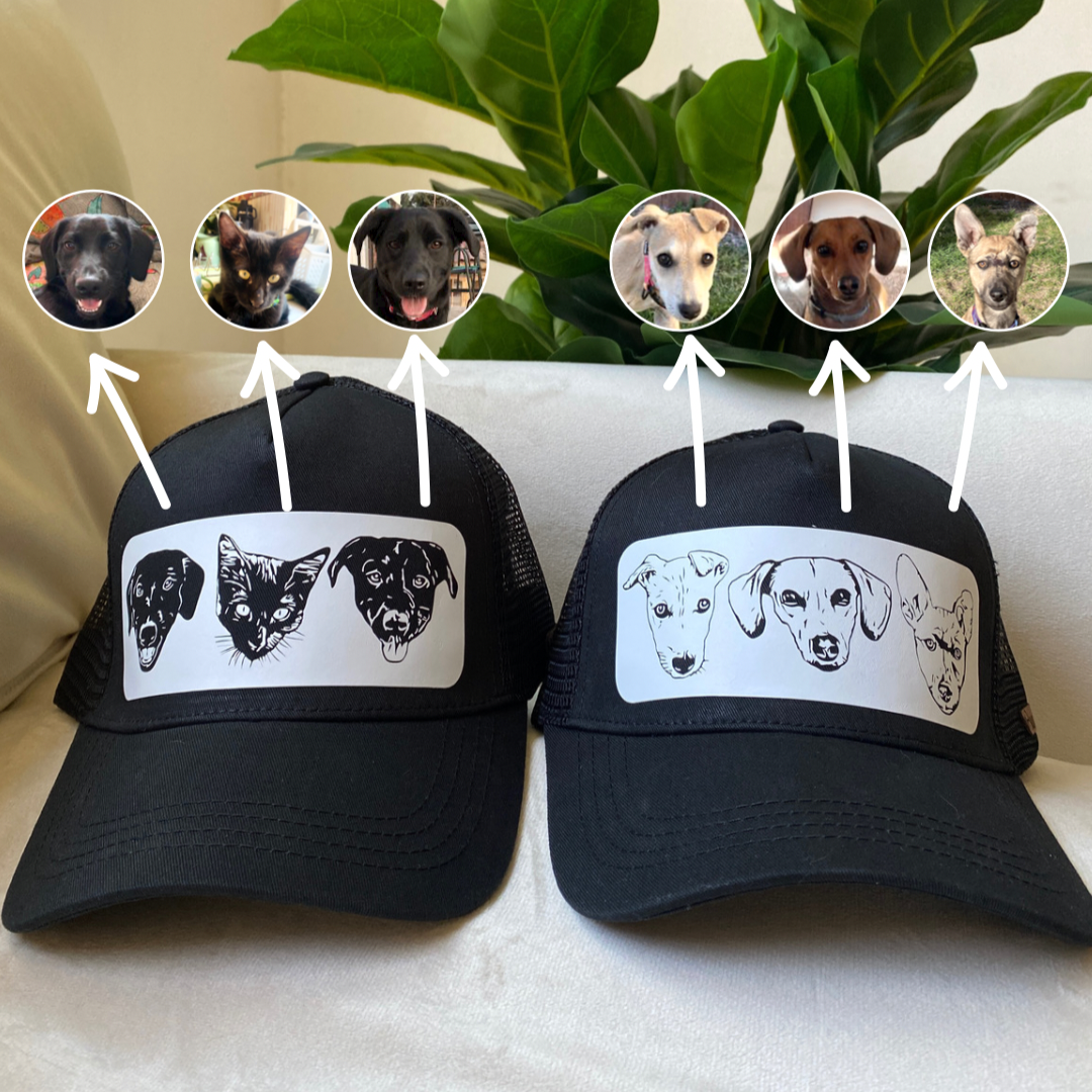 Match Polera + Gorro Con la cara de tu perro o gatito (Unisex)