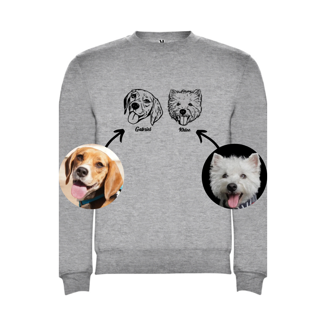 Polerón con la cara de tu perrito o gato + Foto impresa de REGALO + Envío GRATIS (Unisex)
