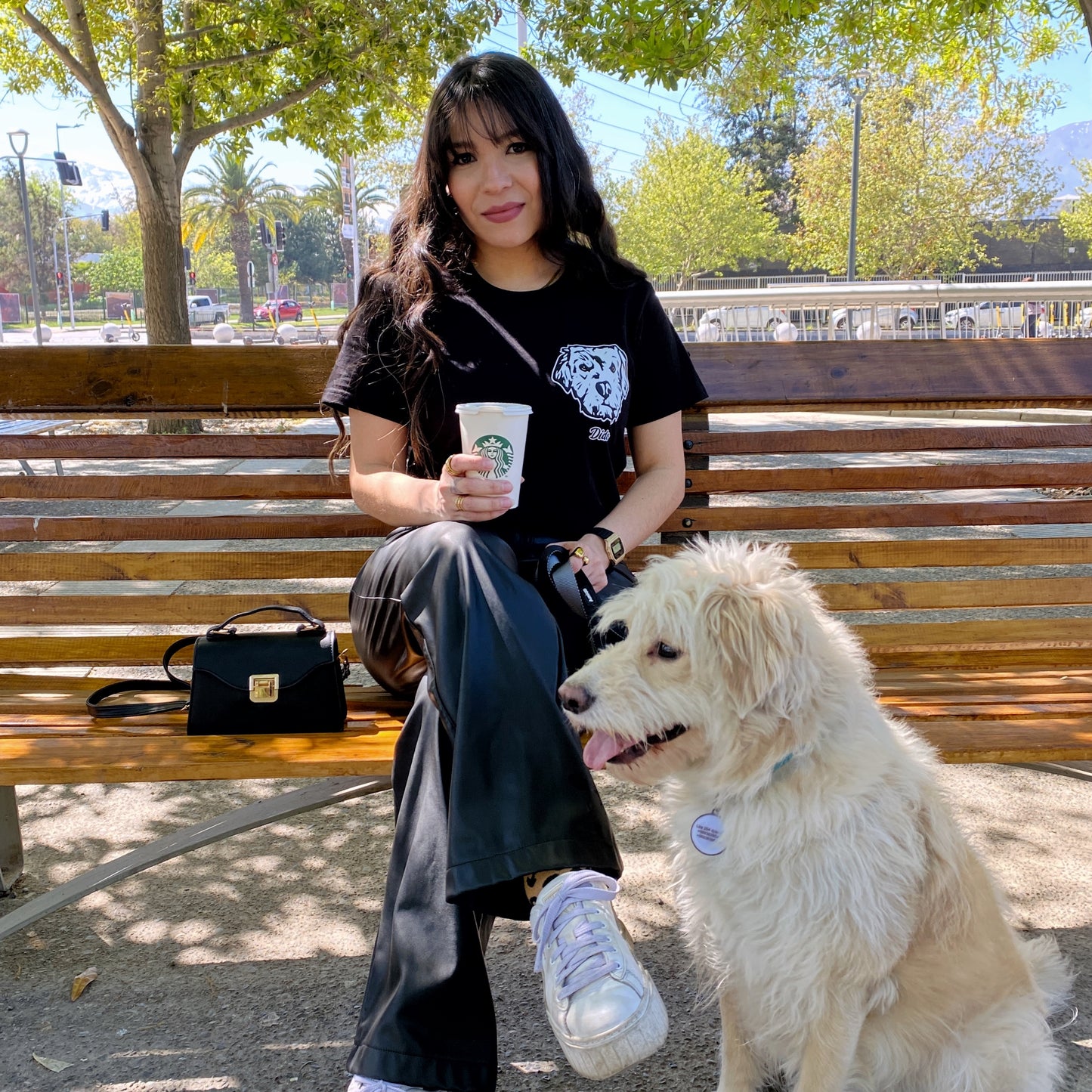 Polera con la cara de tu perro o gato + Foto impresa de REGALO + Envío GRATIS - Negro (Unisex)