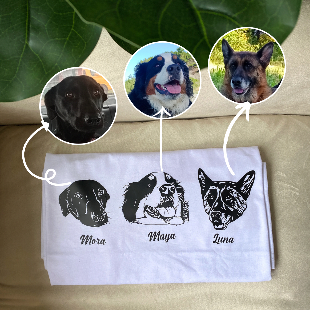 Match Polera + Gorro Con la cara de tu perro o gatito (Unisex)
