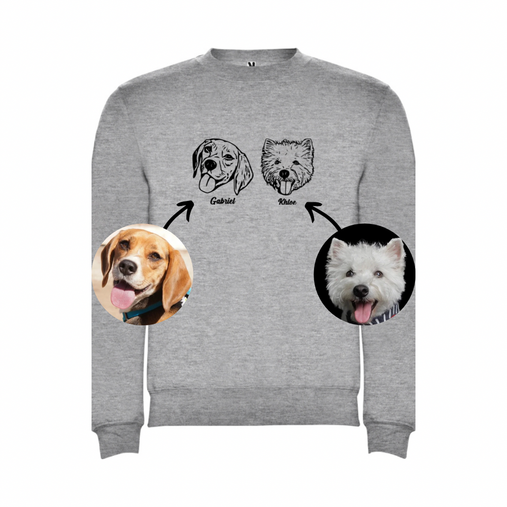 Polerón con la cara de tu perrito o gato + Foto impresa de REGALO + Envío GRATIS (Unisex)