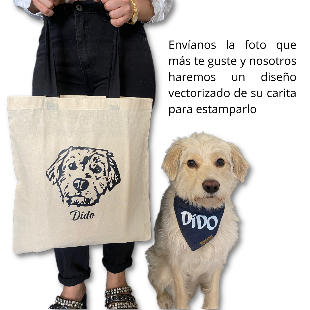 Bolsa con la cara de tu perrito o gato